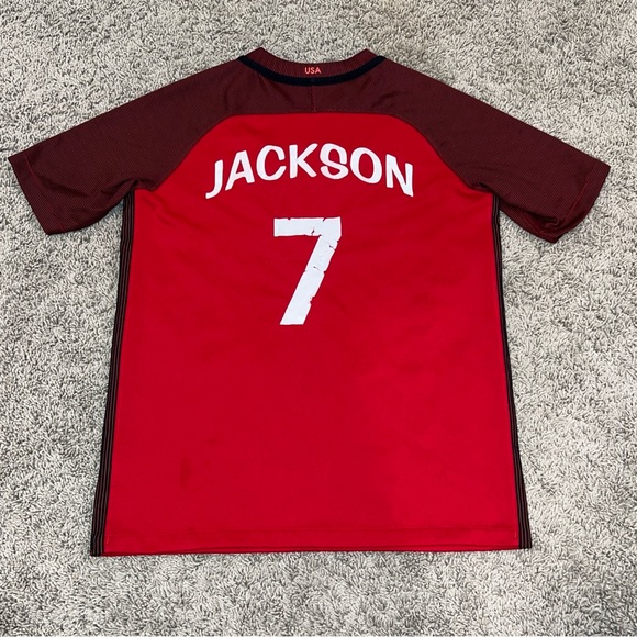 2017 Nike Dri-Fit Team USA Red 3rd #7 Jackson Soccer Jersey Shirt Youth XL - Picture 2 of 9